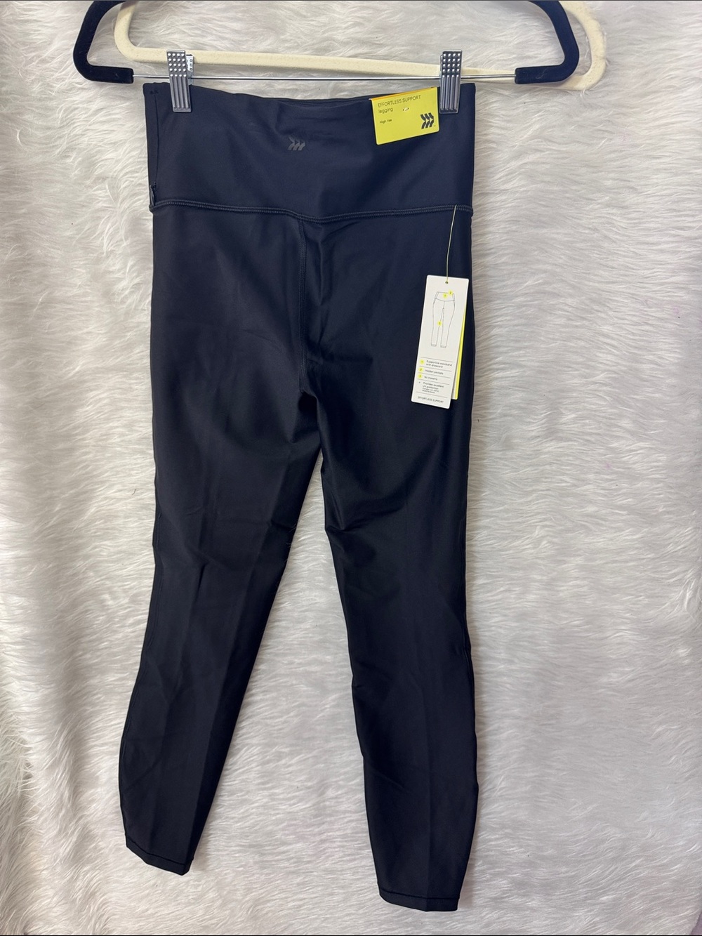 all in motion Black High-Rise Leggings with Yellow Tag